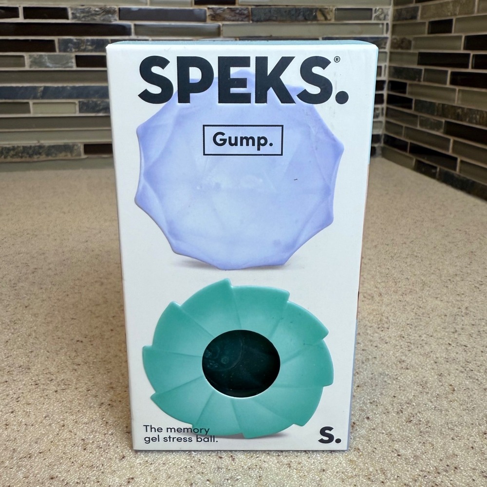 NEW SPEKS Gump Surface Memory Gel Stress Ball 2pk Dew Burst & Sea Glass Sealed
